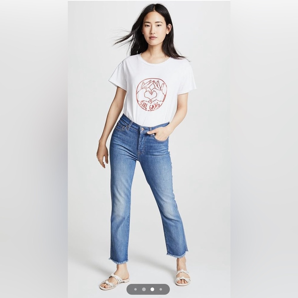 7 For All Mankind Womens Edie Jean with Frayed Hem